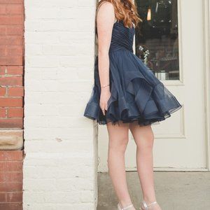 Graduation Grad Dress Navy size small